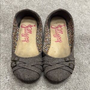 Jellypop Brown Flats with Crisscross Straps